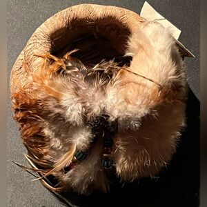 Handmade Native American Basket Mini Bear Foot by Brenda Lee